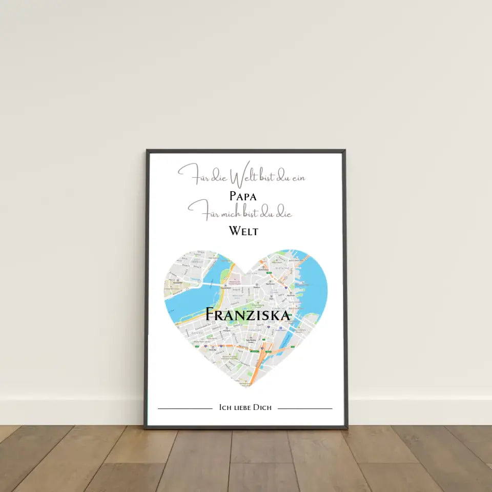 Liebeskarte für den Papa Poster