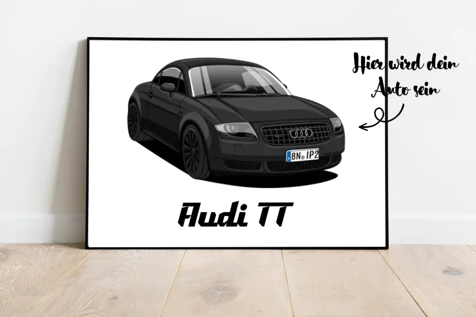 Dein Auto als Cartoon (handgezeichnet)