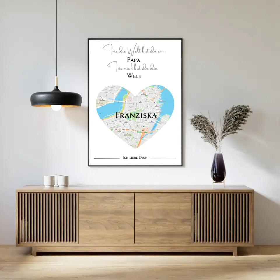 Liebeskarte für den Papa Poster