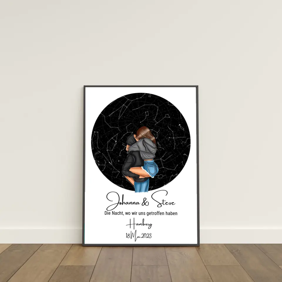 Partner unter Sternenhimmel Poster