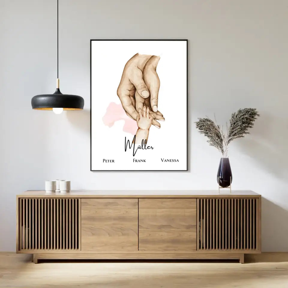 "Familien-Hände" Poster