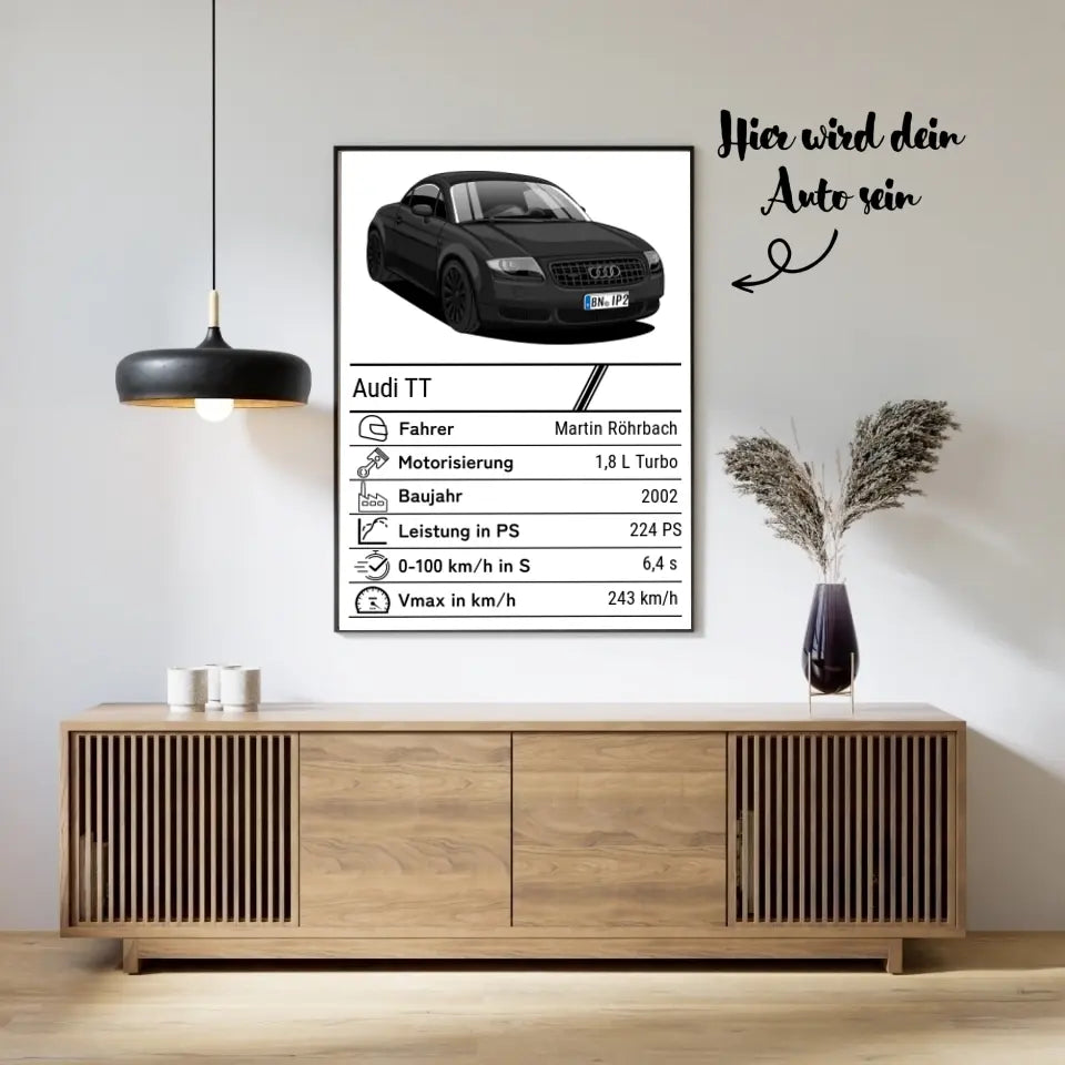 Auto Quartett Cartoon (handgezeichnet)