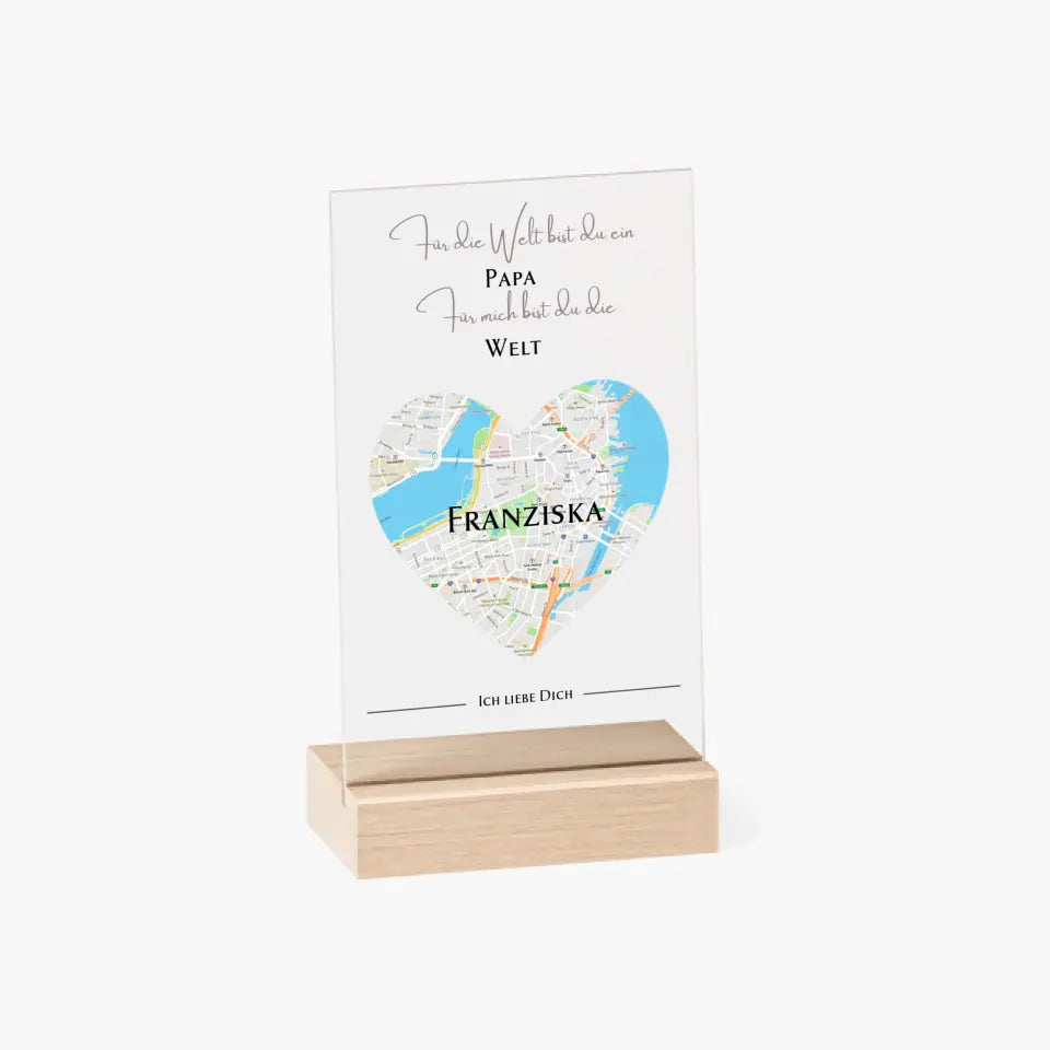 Acryl - Liebeskarte für den Papa