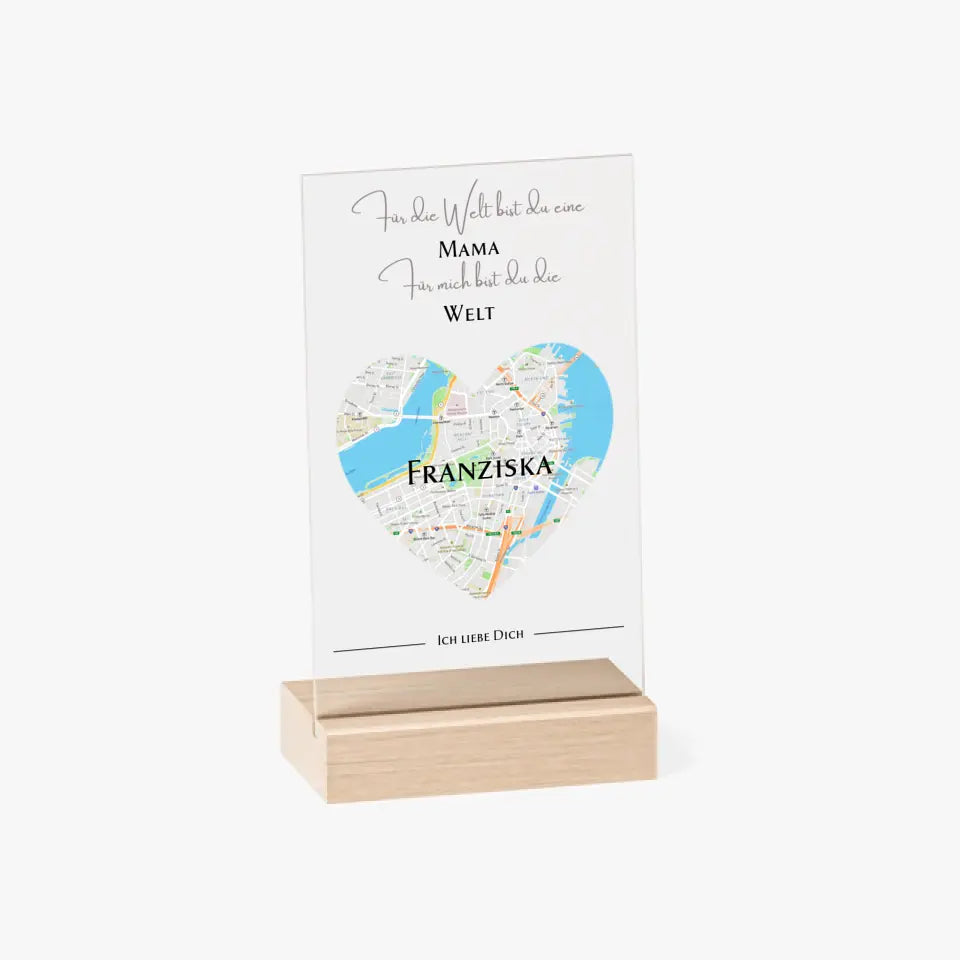 Acryl - Liebeskarte für die Mama