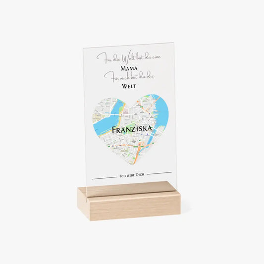 Acryl - Liebeskarte für die Mama