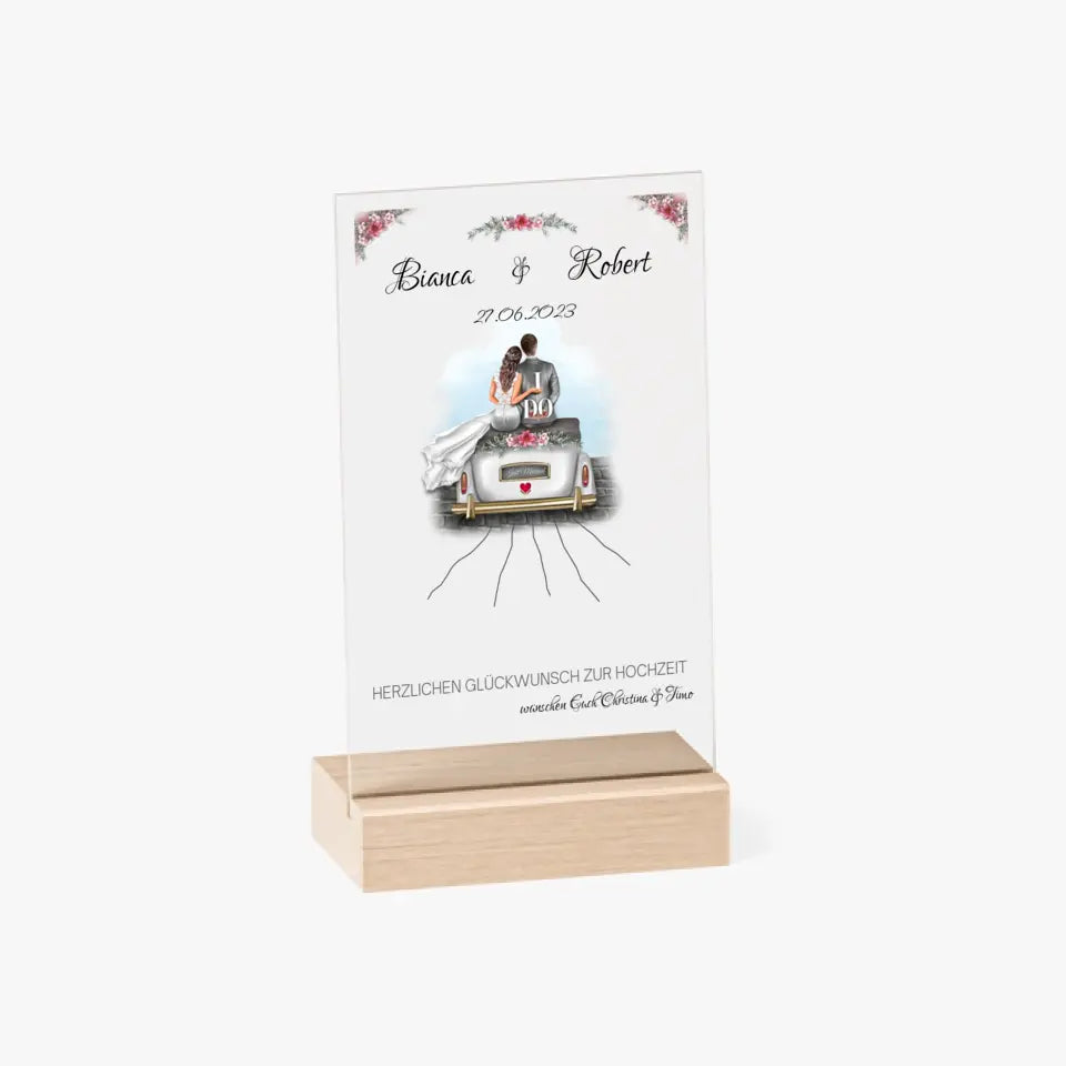 Acryl - Hochzeitswagen