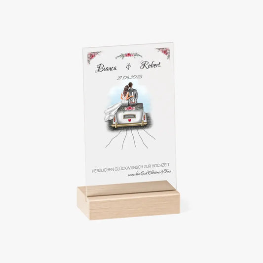 Acryl - Hochzeitswagen