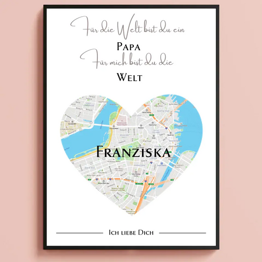 Liebeskarte für den Papa Poster