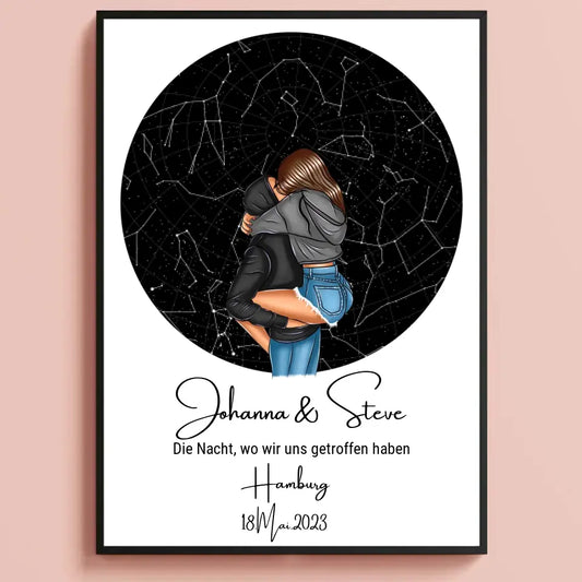 Partner unter Sternenhimmel Poster
