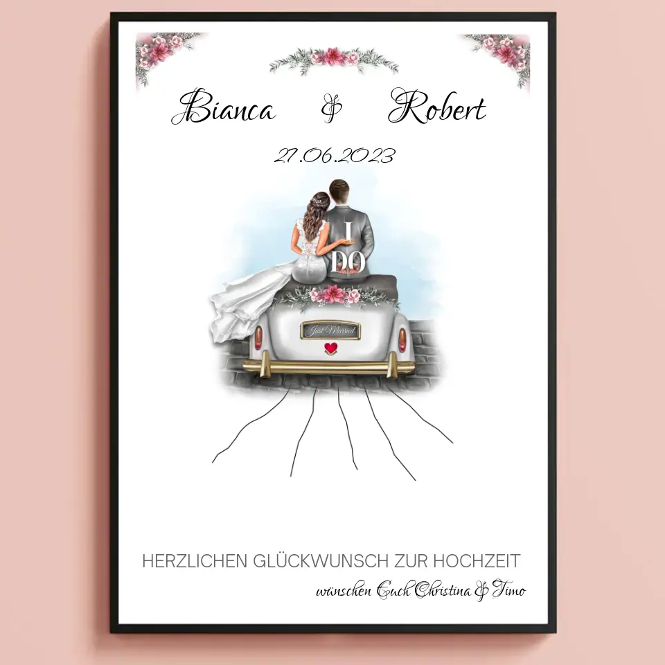 Hochzeitswagen Poster