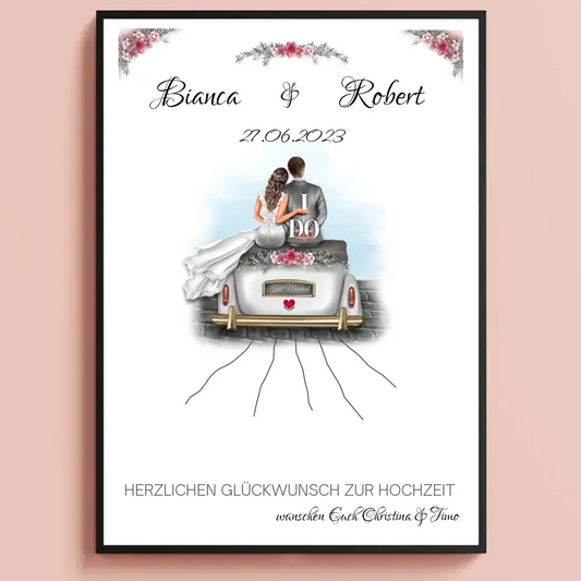 Hochzeitswagen Poster