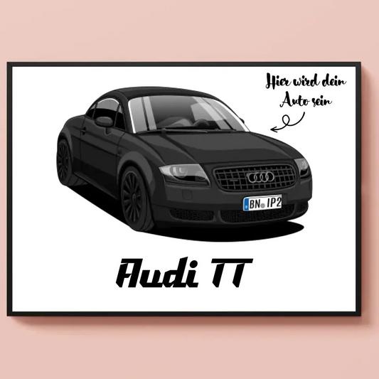 Dein Auto als Cartoon (handgezeichnet)