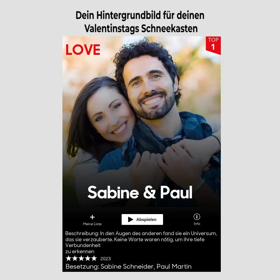 Valentinstags Schneekugel Filmposter