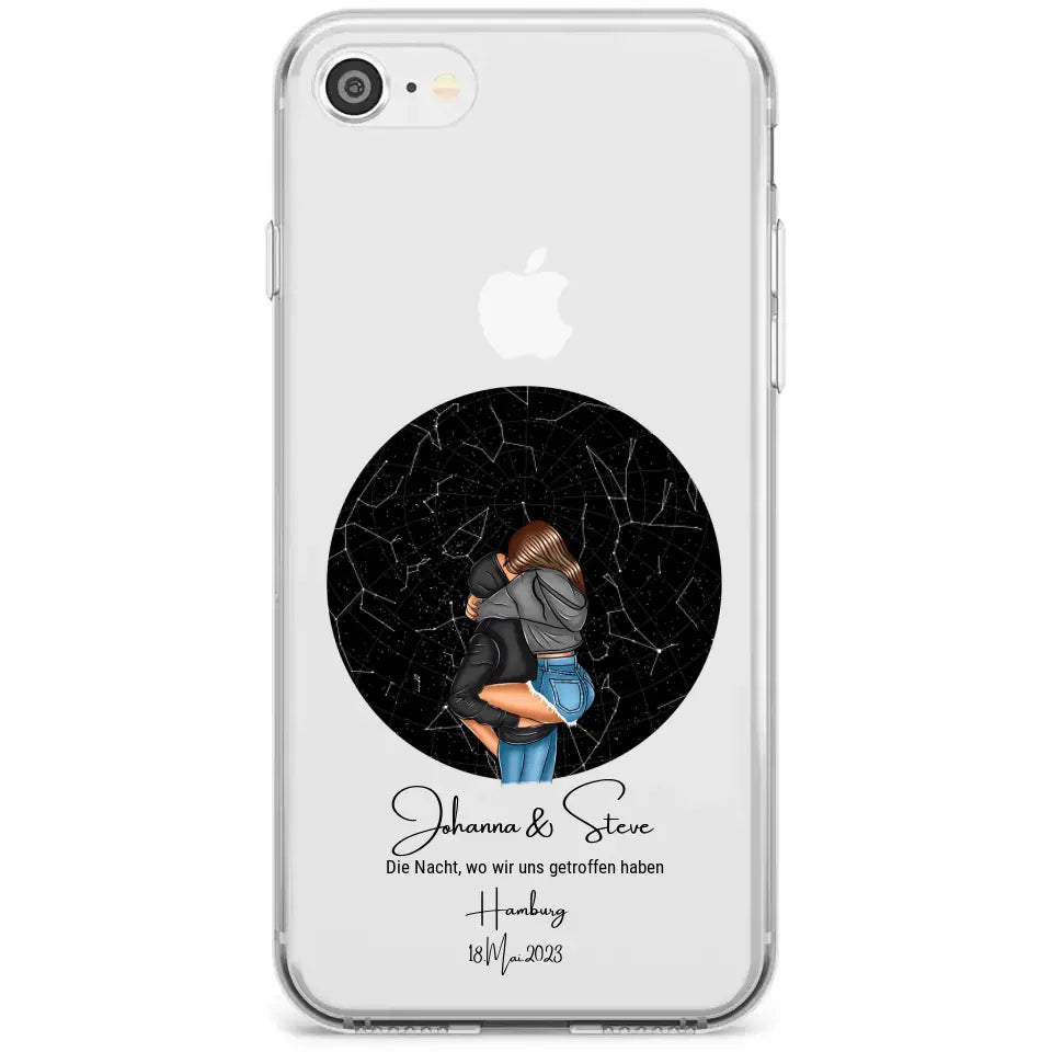 Sternenkarte Pärchen Handyhülle (iPhone)