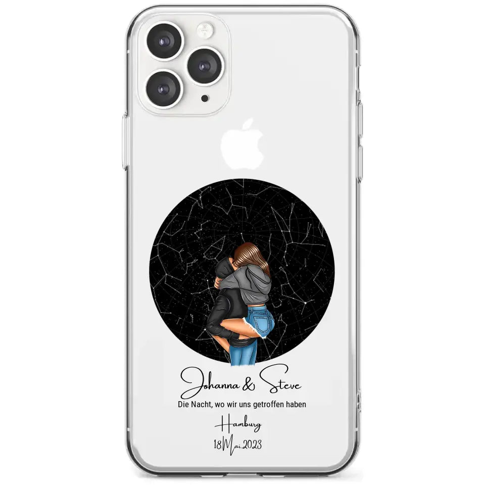 Sternenkarte Pärchen Handyhülle (iPhone)