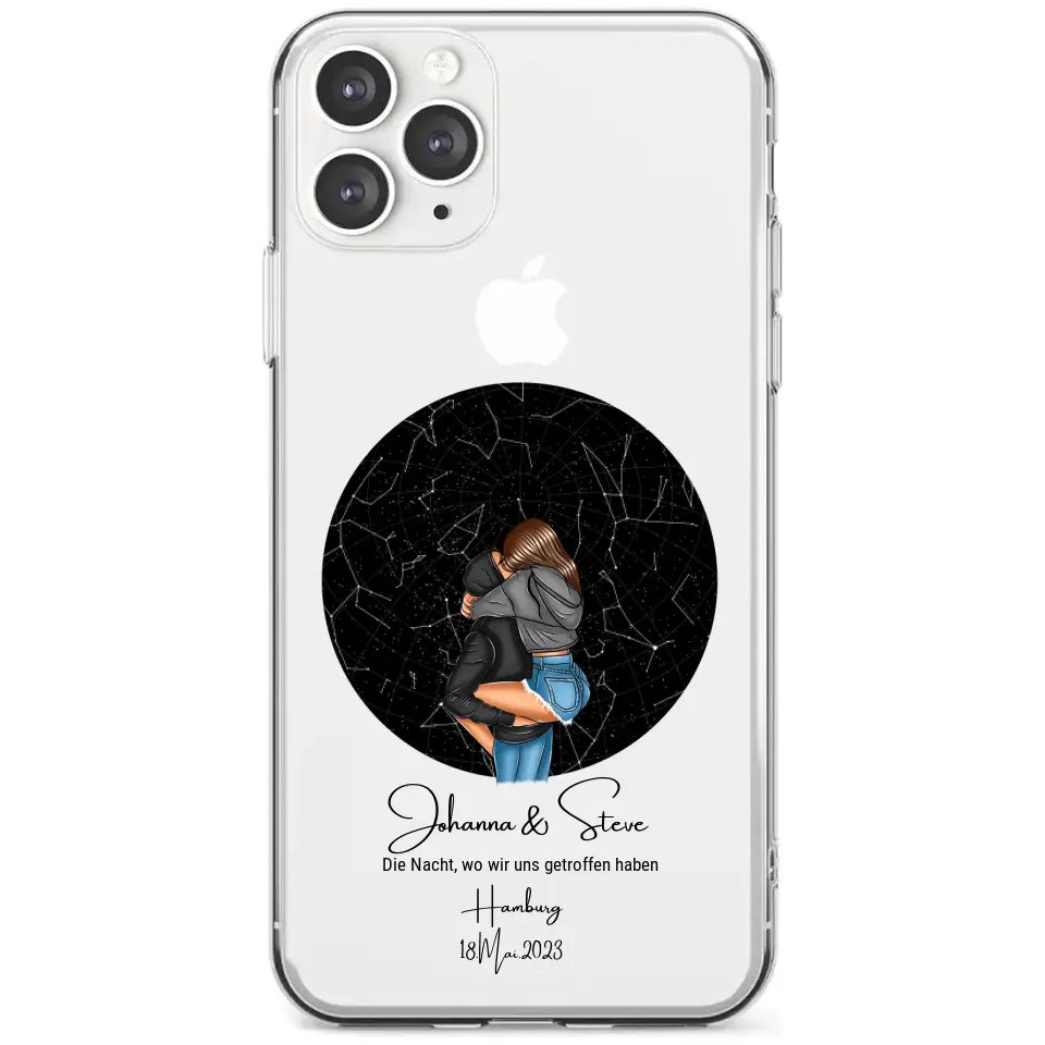 Sternenkarte Pärchen Handyhülle (iPhone)