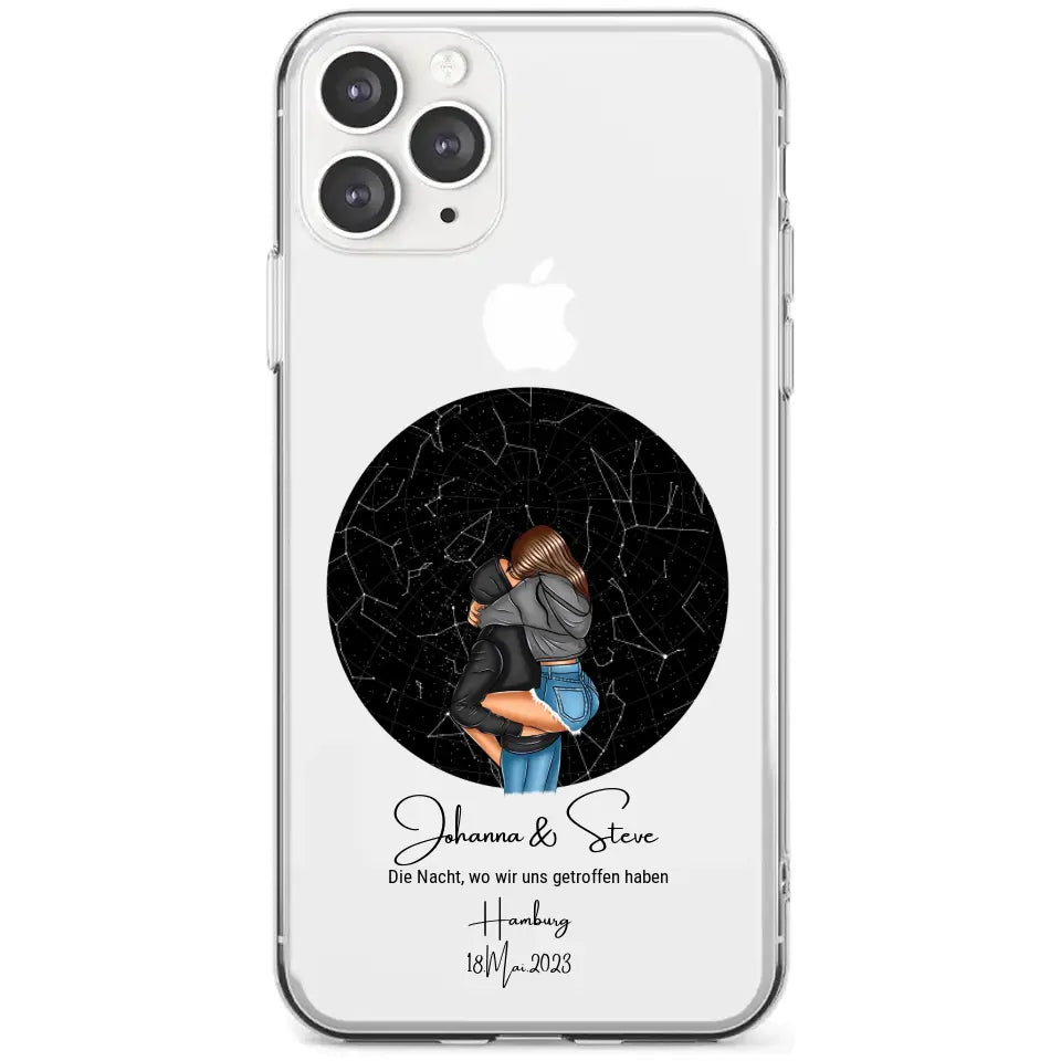 Sternenkarte Pärchen Handyhülle (iPhone)