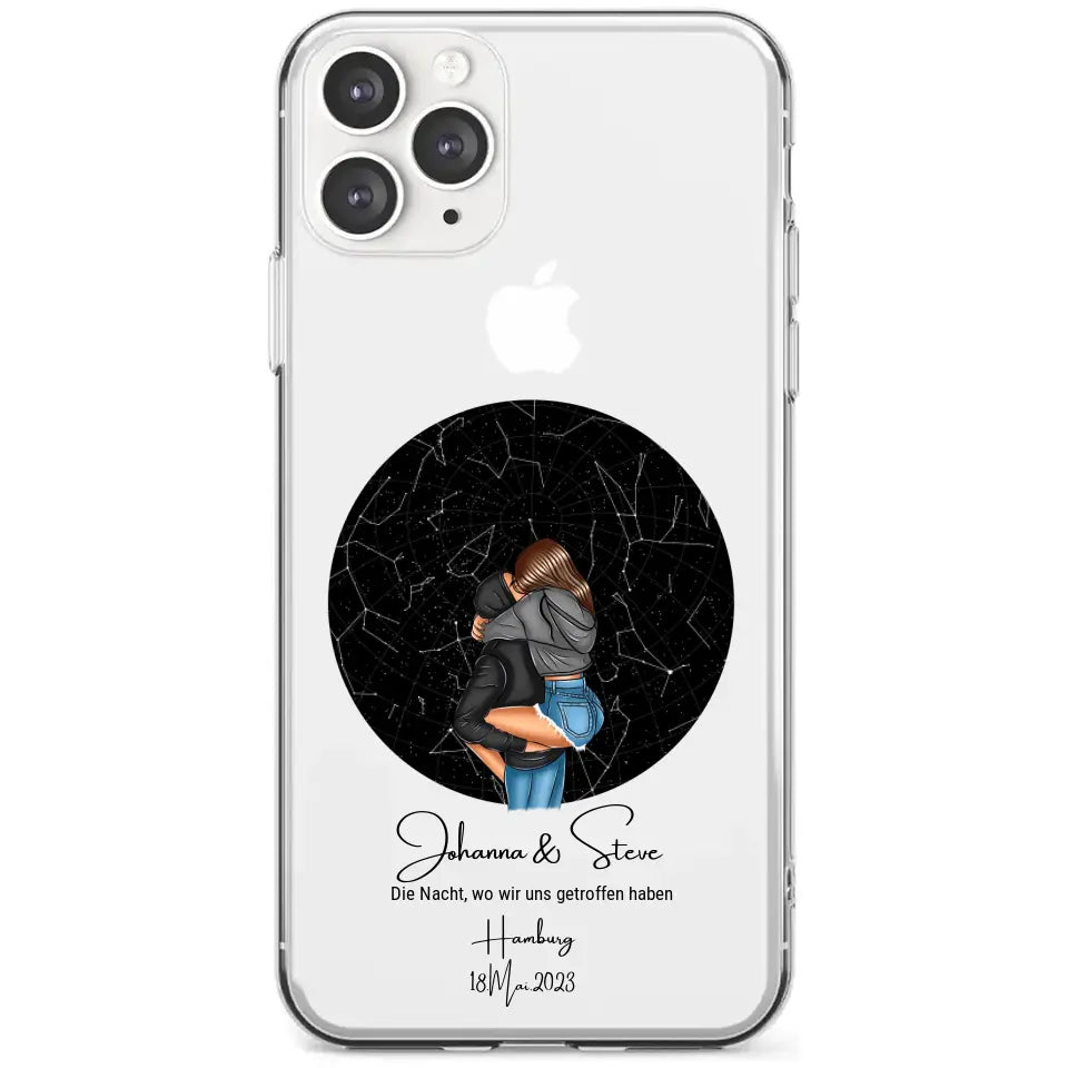 Sternenkarte Pärchen Handyhülle (iPhone)