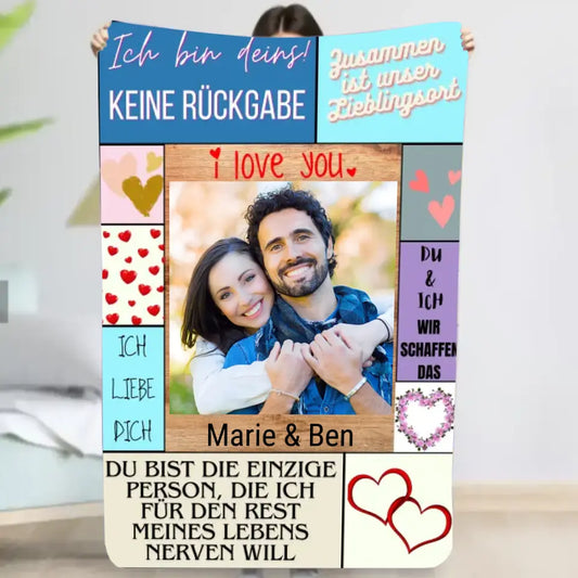 Kuscheldecke für Paare personalisiert