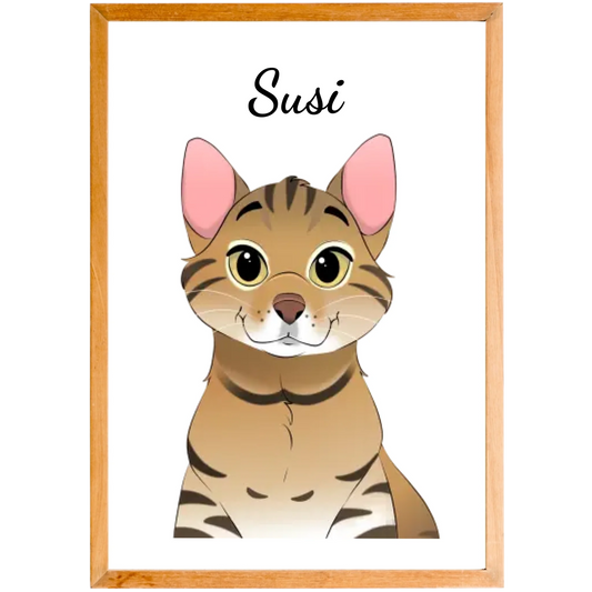 Deine Katze als Cartoon (handgezeichnet)