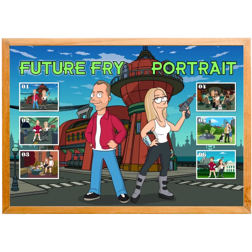 Du als Charakter im Futurama Stil